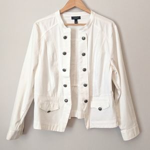 TORRID White Military Jacket